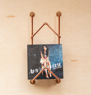 Industrial Copper Wall-Mounted Record Holder