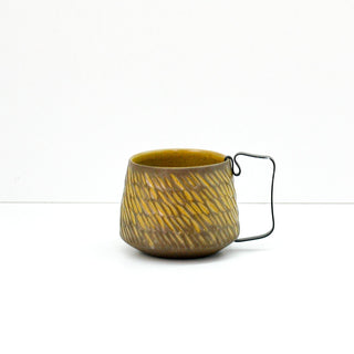 Hic Ceramics Medium Cup Recif — Handcrafted Stoneware Cup with Removable Handle
