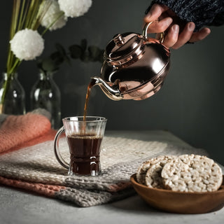 Handcrafted Pure Copper Herbal Teapot – Traditional Turkish & Moroccan Tea Kettle (900ml) - Alfiq's Store