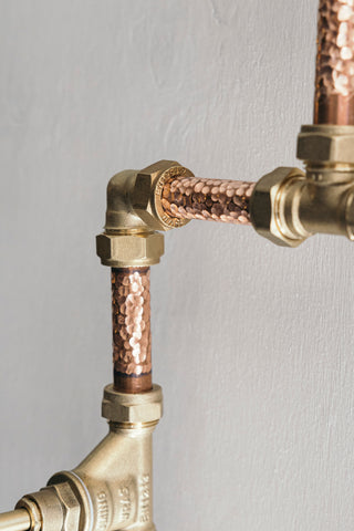 Handcrafted Industrial Solid Copper and Brass Faucet