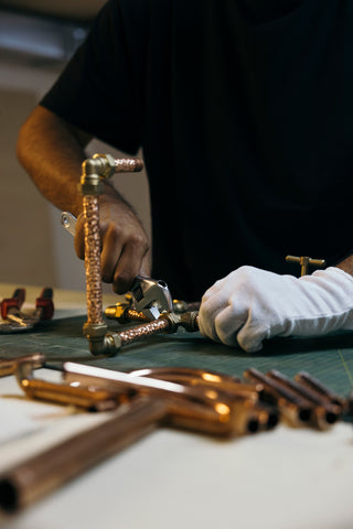 Handcrafted Industrial Solid Copper and Brass Faucet