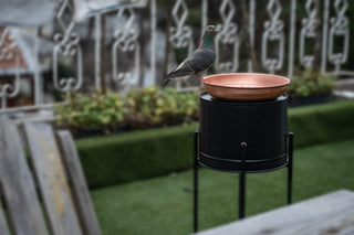 Handmade Solid Copper Bird Bath Bowl | Hammered 100% Pure Copper Bird Feeder | Copper Yard Art Ornament 10" x 10" - Alfiq's Store