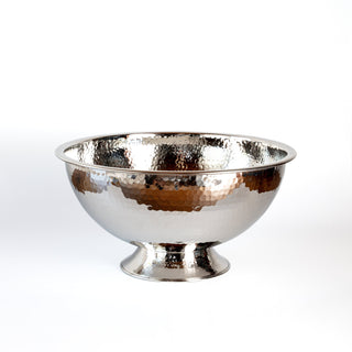 Handmade Hammered Copper Champagne Bowl & Copper Ice Bucket, Color Chrome - Alfiq's Store