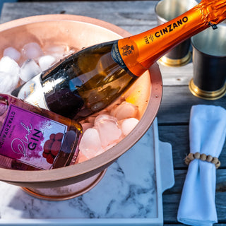 Handmade Hammered Copper Champagne Bowl & Copper Ice Bucket, Color Solid Copper - Alfiq's Store