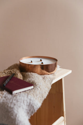 Handmade Set of 2 Copper Candle Holders | Rustic & Eco-Friendly Copper Home Décor