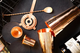 Handmade Copper Cocktail Set – Shaker, Shot Glasses, Spoon & Pick - Alfiq's Store