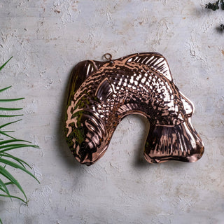 Handmade Copper Fish Cake Mold – Decorative Bakeware & Elegant Kitchen Art Piece - Alfiq's Store