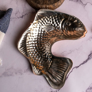 Handmade Copper Fish Cake Mold – Decorative Bakeware & Elegant Kitchen Art Piece - Alfiq's Store