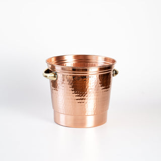 Handcrafted Hammered Copper Ice Bucket – Elegant Bar & Kitchen Essential - Alfiq's Store