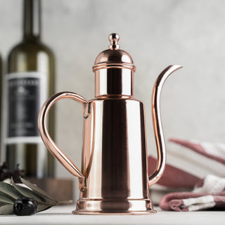Handmade Copper Olive Oil Dispenser – Drip - Free Pourer for Kitchen & Dining (500ml) - Alfiq's Store