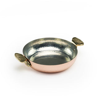 Handcrafted Copper Pan with Fish - Shaped Brass Handles – Traditional Turkish Sahan - Alfiq's Store