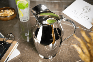 Handmade Hammered Copper Pitcher in Silver Finish – 1500ml Bedside Water Jug - Alfiq's Store