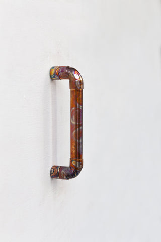 Rainbow Patina Solid Copper Handle