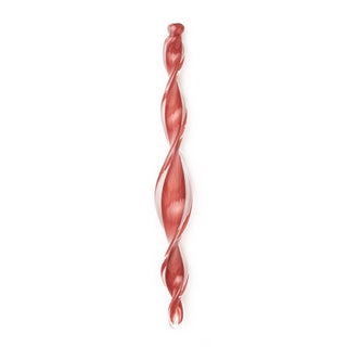 Hand - Blown Twisted Glass Tree Decoration – Elegant Red - Green Icicle Ornament - Alfiq's Store