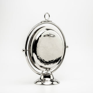 Elegant Chrome - Plated Pure Copper Two - Tier Serving Stand – Modern Dessert & Pastry Display Tray - Alfiq's Store