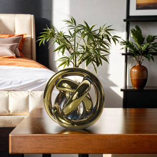 Hand Blown Glass Brown Knot Decorative Object - Handmade Unique Hand - Blown Figurines & Ornaments - Alfiq's Store