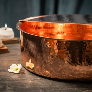 Handcrafted Copper Pedicure Bowl With Removable Footrest - Alfiq's Store