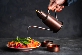 Handcrafted Shiny Copper Olive Oil Dispenser – 600ml Pouring Jug for Kitchen & Table - Alfiq's Store