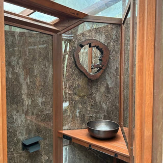 Handmade Dark Copper Kitchen Sink – Farmhouse Vessel Vanity Sink with Drain Included - Alfiq's Store