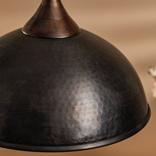 Handmade Farmhouse Copper Pendant Light | Dark Copper & Green Patina Chandelier - Alfiq's Store