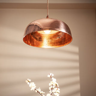 Handmade Hammered Copper Pendant Light – Timeless Elegance for Any Space - Alfiq's Store