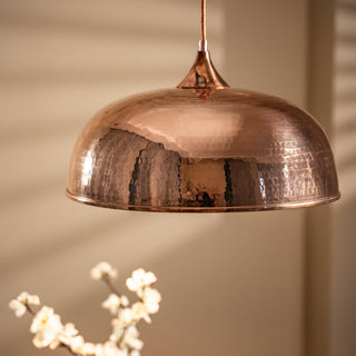 Handmade Hammered Copper Pendant Light – Timeless Elegance for Any Space - Alfiq's Store