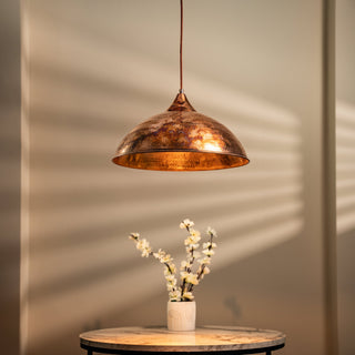 Handmade Matte Copper Pendant Light – Rustic Elegance with a Modern Touch - Alfiq's Store