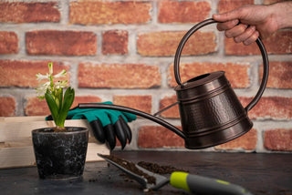 Handmade Solid Dark Copper Watering Can – 2000 ml Long Spout - Alfiq's Store