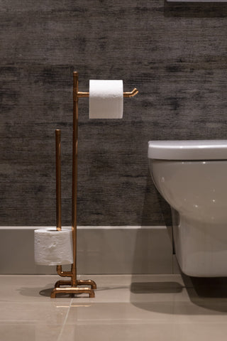 Industrial Copper Toilet Paper Holder