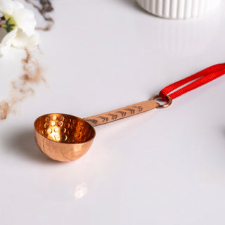 Handcrafted Mini Copper Ladle with Decorative Handle – Dollhouse Accessory & Christmas Ornament - Alfiq's Store