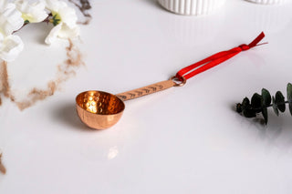 Handcrafted Mini Copper Ladle with Decorative Handle – Dollhouse Accessory & Christmas Ornament - Alfiq's Store