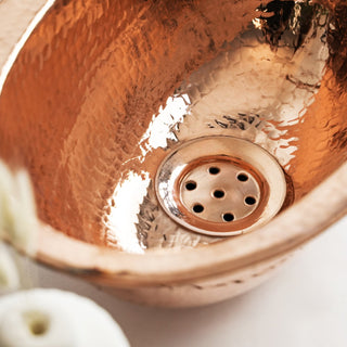Oval Dark Copper Drop - In Sink – Handmade Undermount Kitchen & Bathroom Vessel - Alfiq's Store