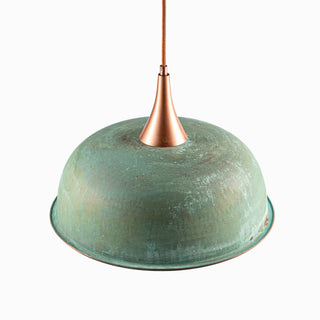 Copper Green Patina Pendant Light – Handcrafted Hammered Copper Chandelier - Alfiq's Store