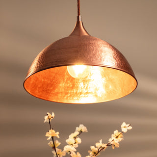 Handmade Matte Copper Pendant Light – Rustic Elegance with a Modern Touch - Alfiq's Store