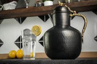 Handmade Heavy - Duty Solid Copper Pitcher – 2000ml Water & Beverage Jug - Alfiq's Store