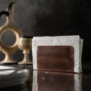 Handmade Pure Copper Napkin Holder – Elegant Tabletop Organizer for Home & Dining - Alfiq's Store