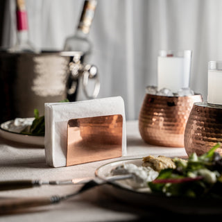 Handmade Pure Copper Napkin Holder – Elegant Tabletop Organizer for Home & Dining - Alfiq's Store