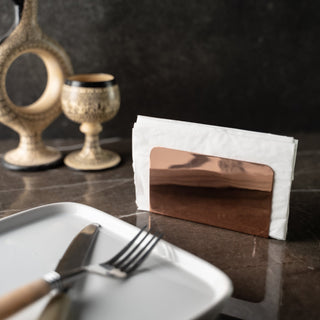 Handmade Pure Copper Napkin Holder – Elegant Tabletop Organizer for Home & Dining - Alfiq's Store