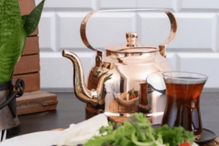 Handmade Pure Copper Teapot Kettle – Traditional Turkish Tea & Coffee Pot - Alfiq's Store