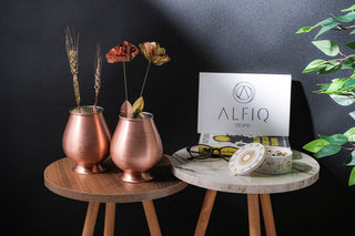 Copper Rose Set in Elegant Copper Vase | Unique Handmade Copper Anniversary Gift - Alfiq's Store