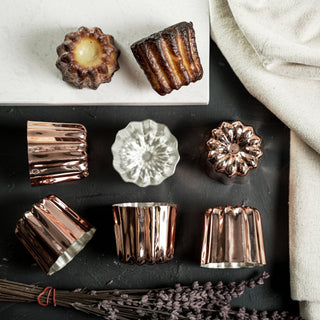 Set of 6 Handcrafted French Copper Canelé Molds – Copper Molds for Perfect Pastries - Alfiq's Store