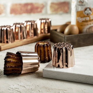 Set of 6 Handcrafted French Copper Canelé Molds – Copper Molds for Perfect Pastries - Alfiq's Store