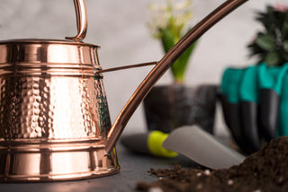 Solid Pure Copper Watering Can for Garden | Handmade Copper Planter Vessel 2000ml | Long Spout Model - Alfiq's Store