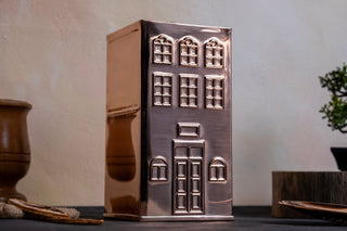 Handcrafted Copper House - Shaped Storage Container – Artistic Multifunctional Kitchen & Home Décor - Alfiq's Store