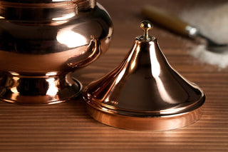 Copper Sugar Bowl with Lid | Copper Small Container Pot for Coffee & Sugar - Alfiq's Store