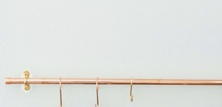 Copper Kitchen Hanging Rail – 400 mm