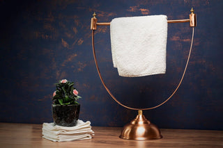 Handmade Copper Towel Holder Bar – Vintage Farmhouse Bathroom & Kitchen Decor - Alfiq's Store