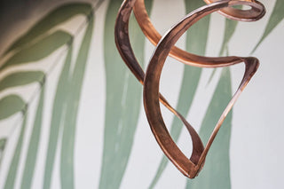 Solid Copper Wind Spinner with Hanger | Copper Garden Decor | Handmade Infinity Symbol Sculpture| 100% Solid Copper - Alfiq's Store