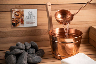 Handmade Copper Sauna Bucket & Ladle Set – Luxury Spa & Hammam Accessories - Alfiq's Store