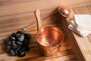 Handmade Copper Sauna Bucket & Ladle Set – Luxury Spa & Hammam Accessories - Alfiq's Store